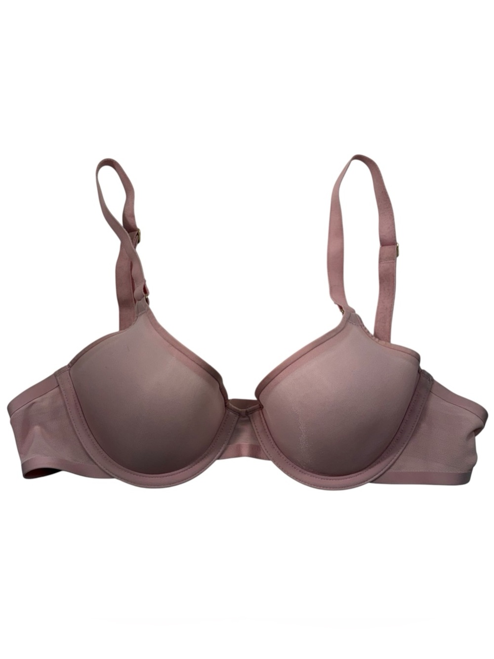 Cuup The Demi Bra Pink Lightweight Mesh Lightly Lined Bra 34A Wired Lingerie